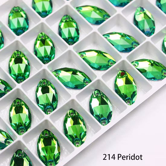 Crystal Rivoli Shape Point Back Fancy Stones Glass Satellite Rhinestones for Jewelry Making